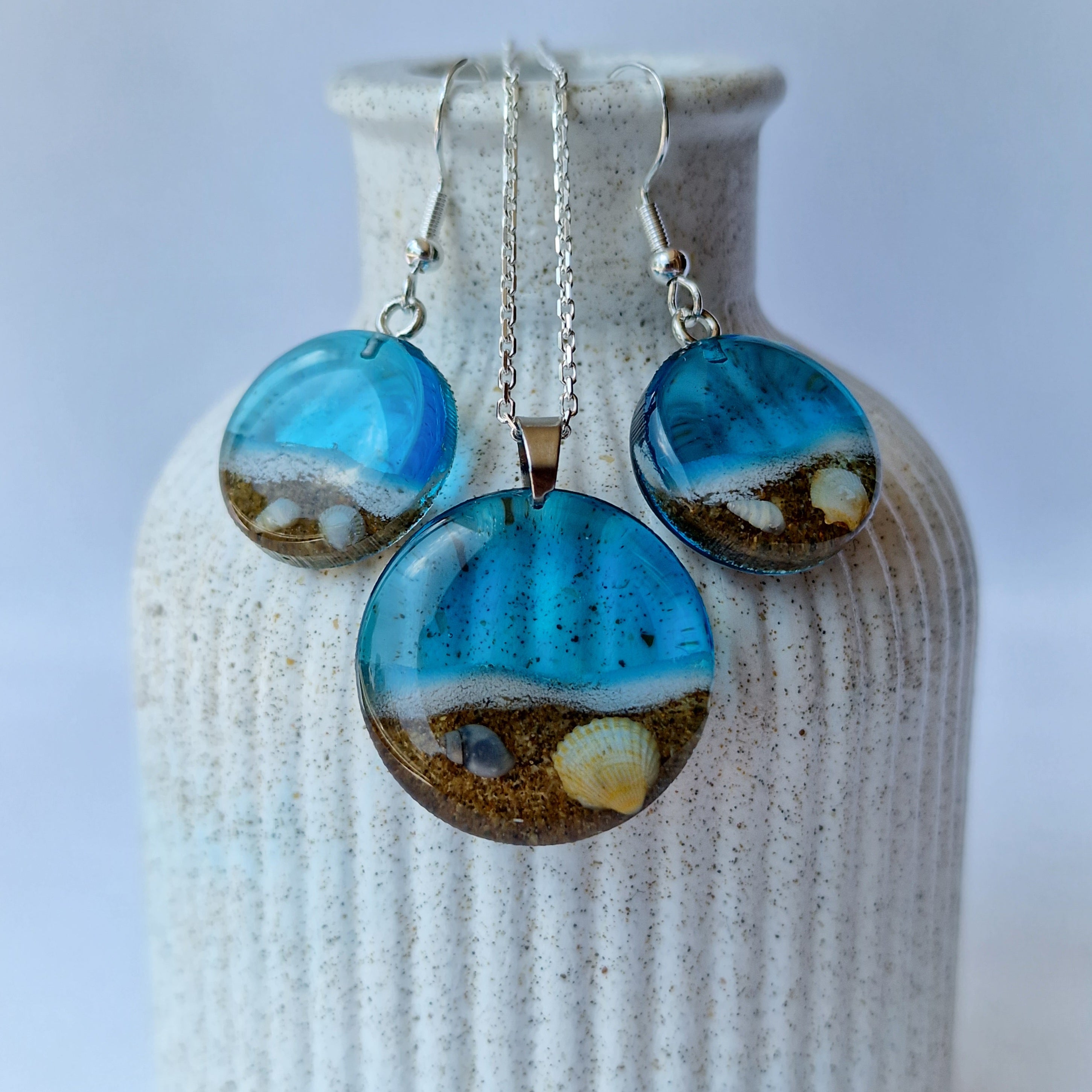 Caspian Sea Jewelry Set & 925 Sterling Silver - Free Shipping Worldwide